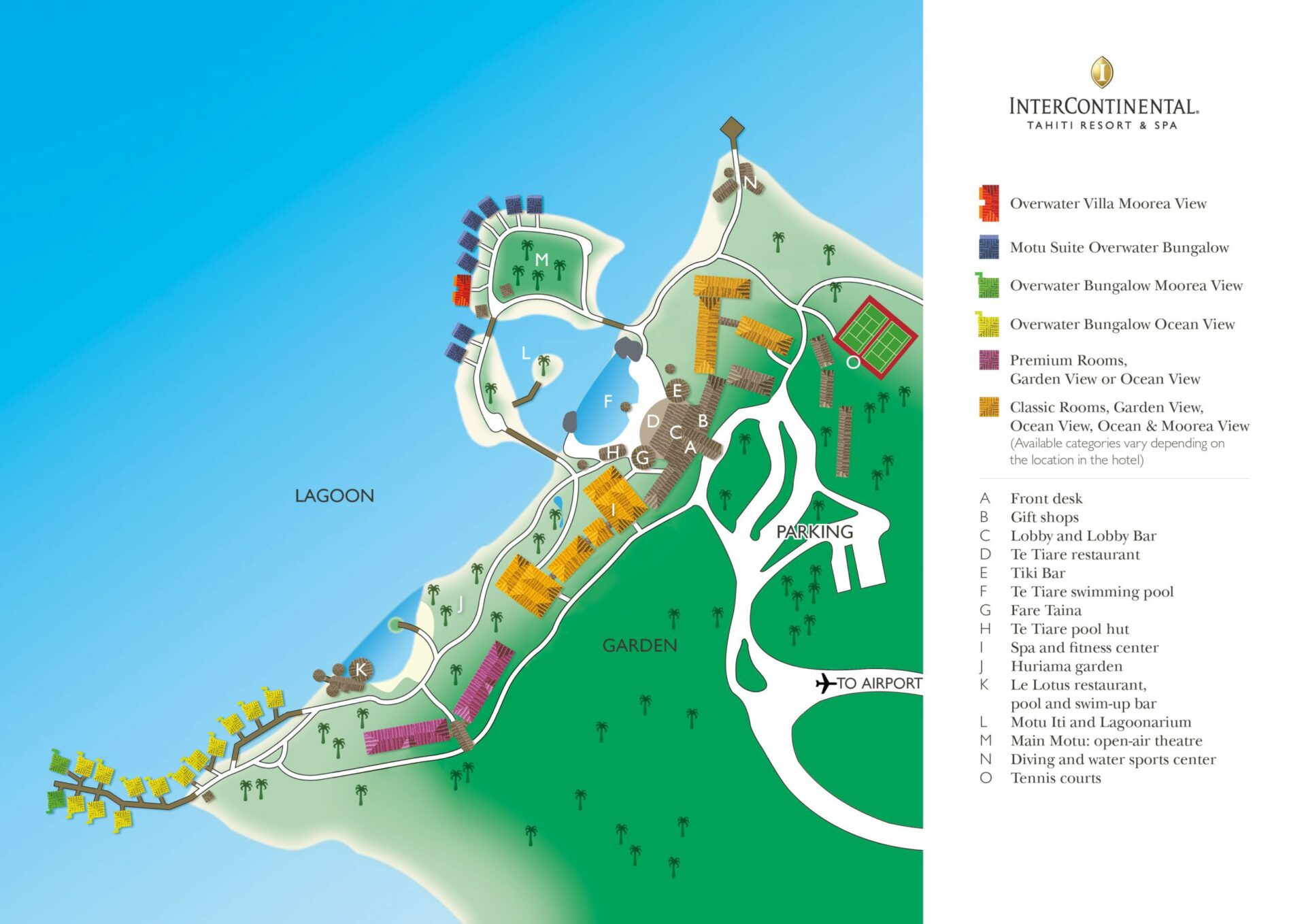 Resort Map & Location InterContinental Tahiti Resort & Spa