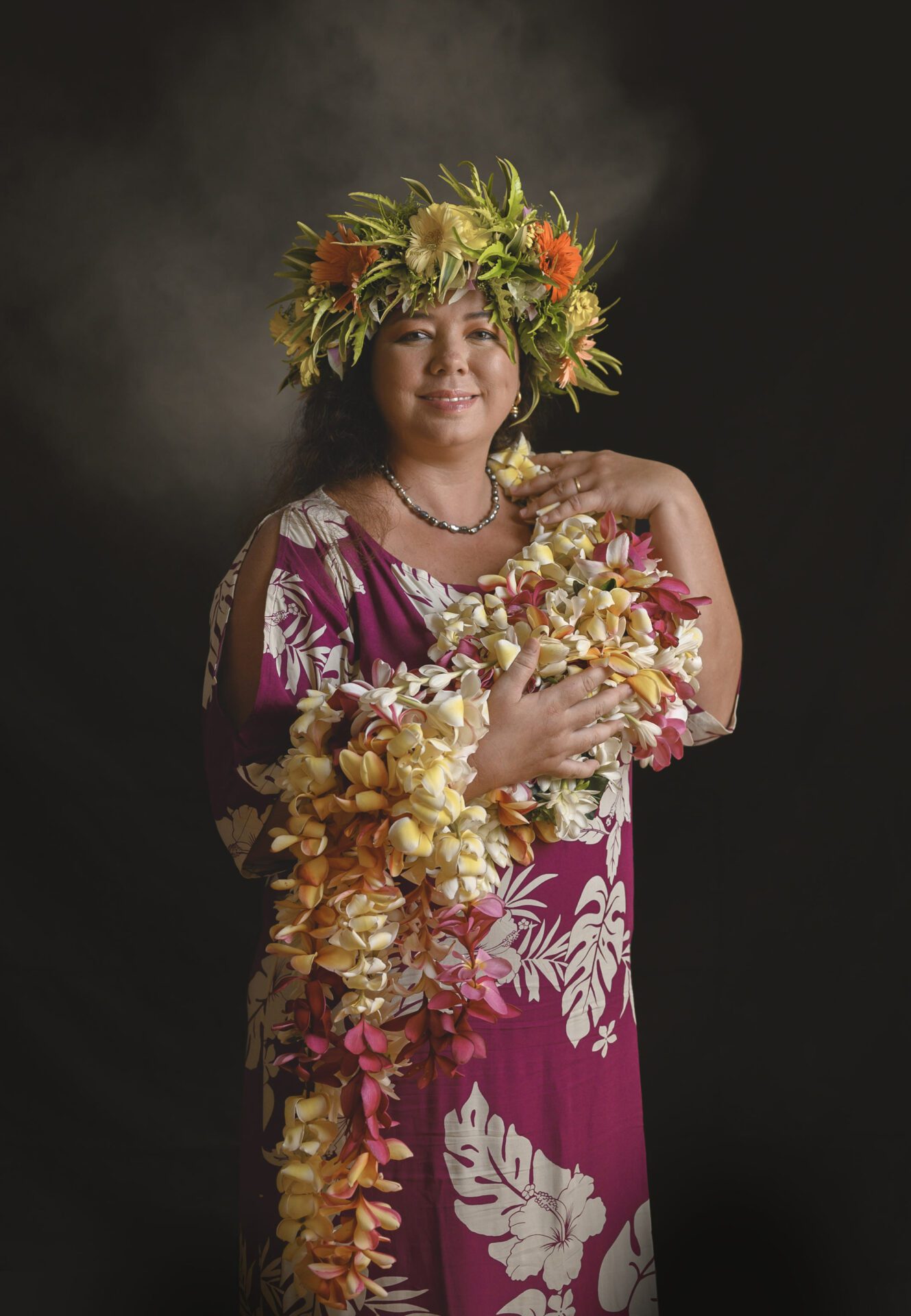 Portrait of Tiffany Yule, cashier at the Te Tiare restaurant of the Intercontinental Resort & Spa Tahiti
