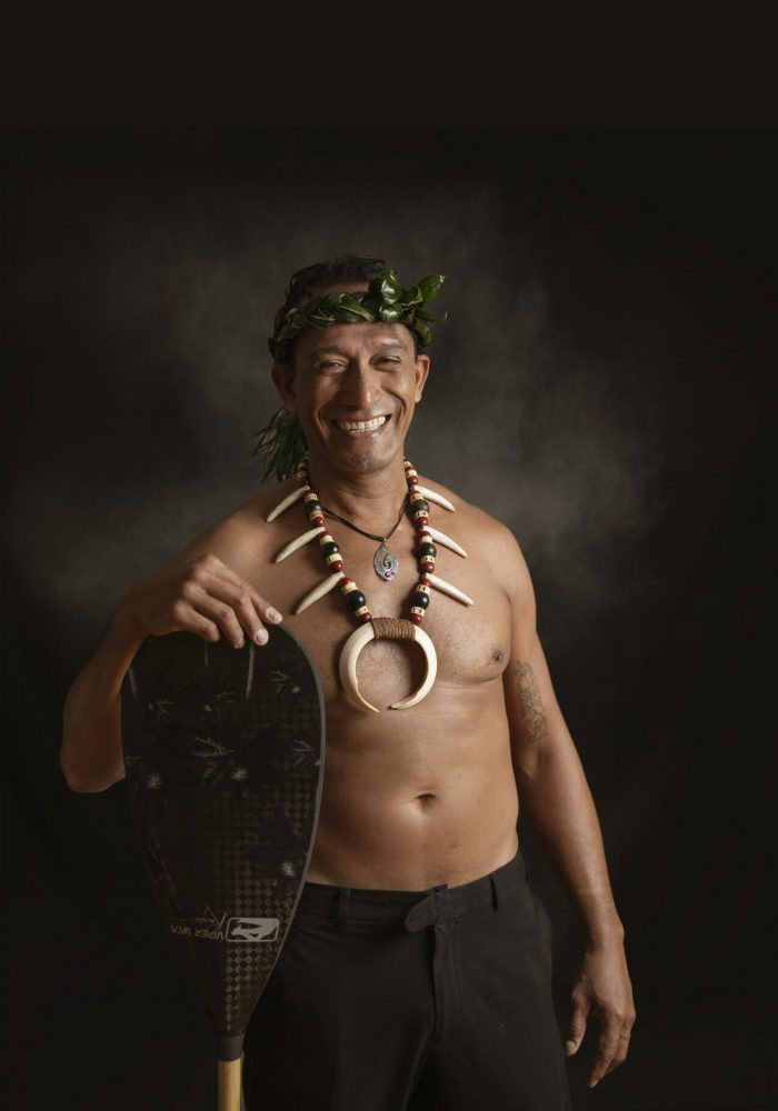 Portrait of Chevalier Hikutini, head barman at the Lobby Bar of the Intercontinental Resort & Spa Tahiti